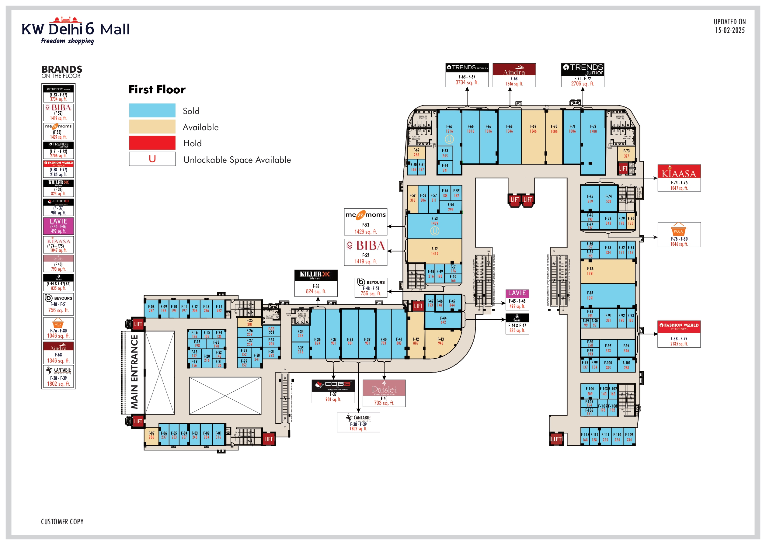 First Floor Plan - KW Delhi 6 Raj nagar extnsion