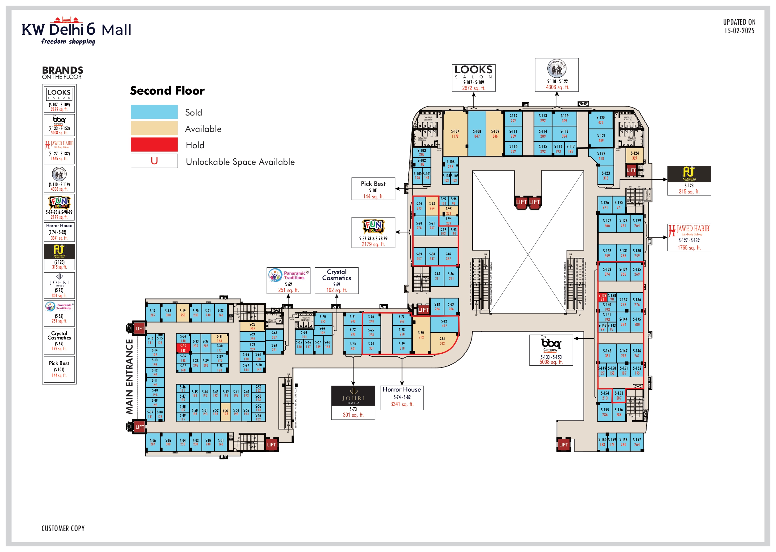 Second Floor Plan - KW Delhi 6 Raj nagar extnsion